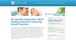 Desktop Screenshot of cleanaire.net